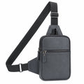 Borsa a tracolla 18 x 7 x 30 cm in similpelle grigio scuro per uso quotidiano stile verticale