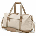 Borsone da viaggio 50 x 25 x 30 cm in tessuto beige con tracolla removibile
