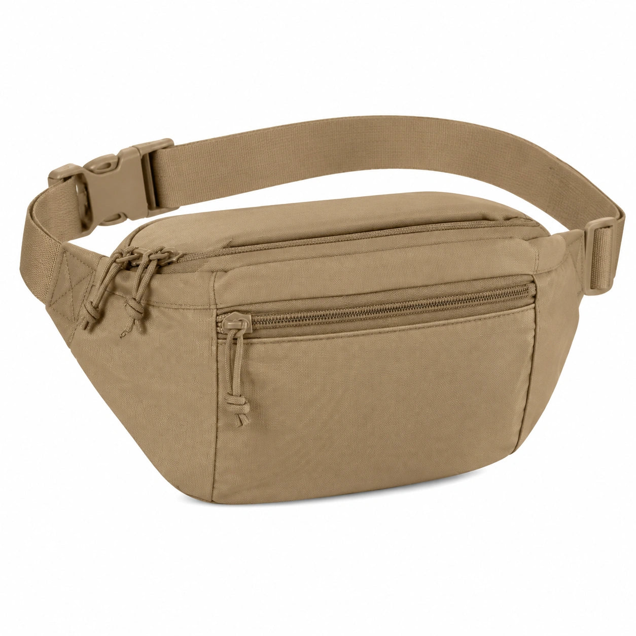 Marsupio 33 x 8 x 15 cm in tessuto sintetico beige - tasche multiple con cintura regolabile