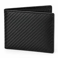 Portafoglio pieghevole 11.5 x 9.5 x 1.5 cm nero in materiale sintetico effetto fibra di carbonio