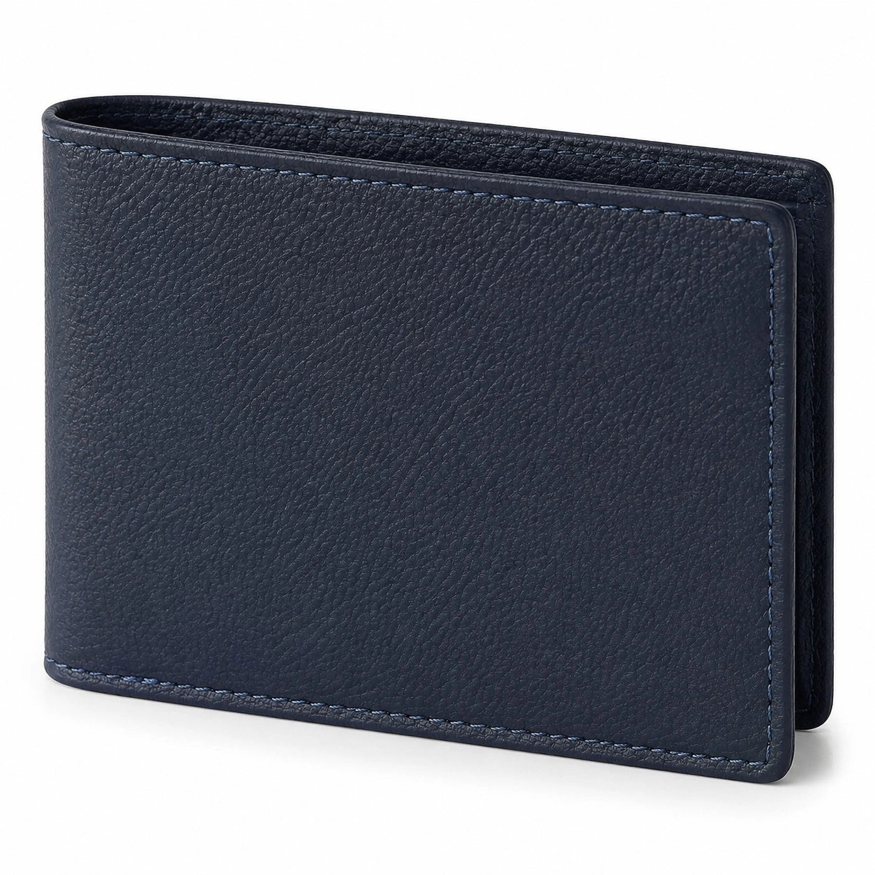Portafoglio 11 x 9 x 1.5 cm in similpelle blu scuro pieghevole per carte e banconote